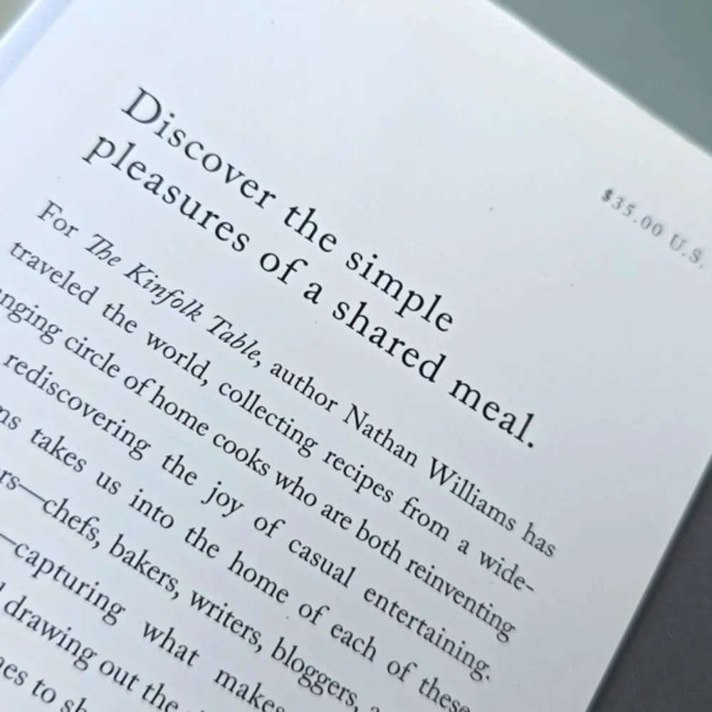 THE KINFOLK TABLE  Hardcover Book COOK LIFESTYLE Entertaining by Nathan Williams